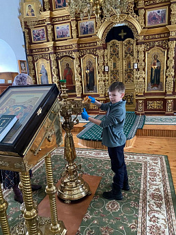 Уборка Храма прп. Иоанна Лествичника к Престольному празднику 19.03.2023г..  �7